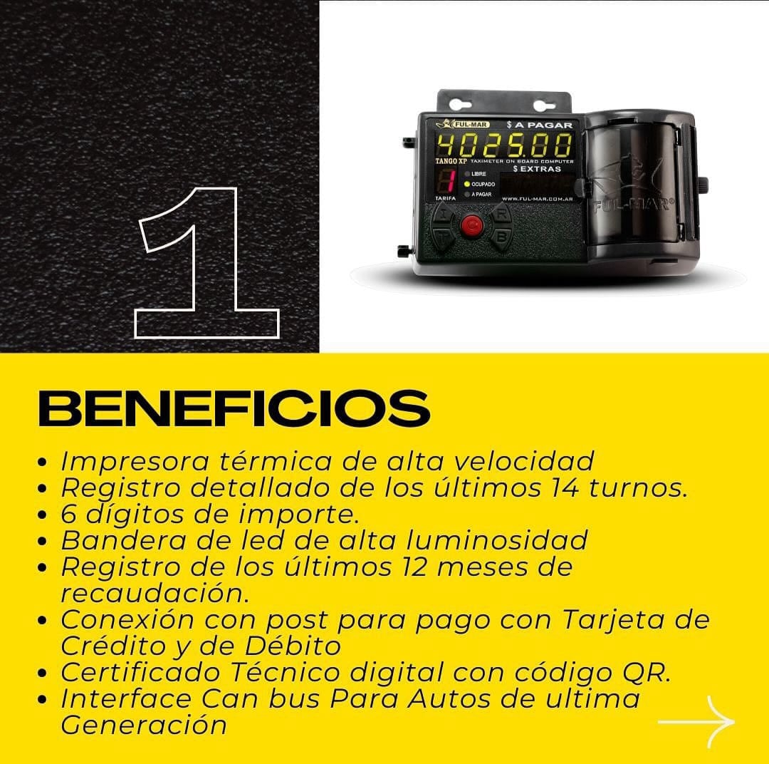 Beneficios - Taximetro Full Mar Tango XP