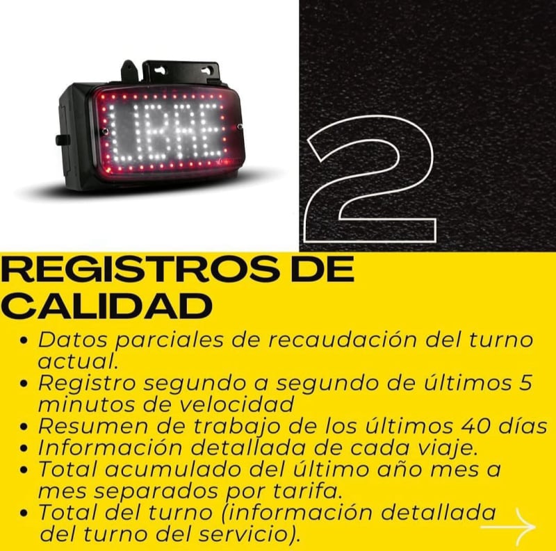 Registros de calidad - Taximetro Full Mar Tango XP