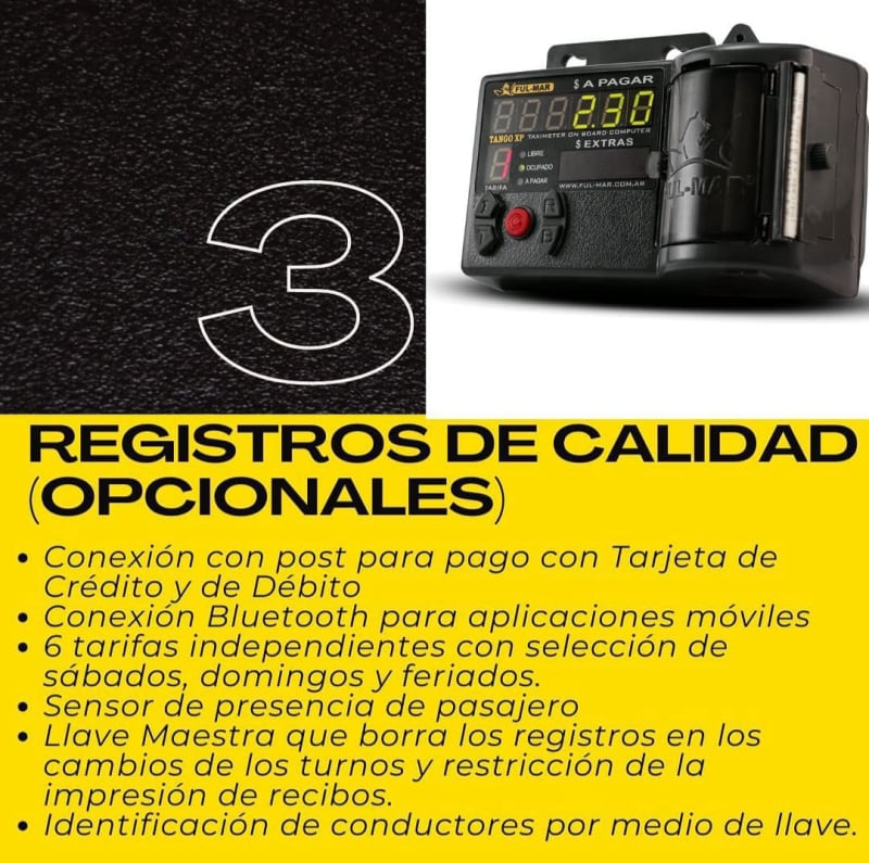 Opcionales - Taximetro Full Mar Tango XP